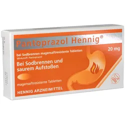 Pantoprazol Hennig bei Sodbrennen 20mg 14 St Tabletten magensaftresistent