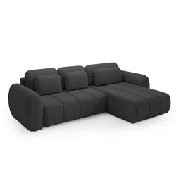ECKSOFA Cesar 3 Sitzplätze Dunkelgrau
