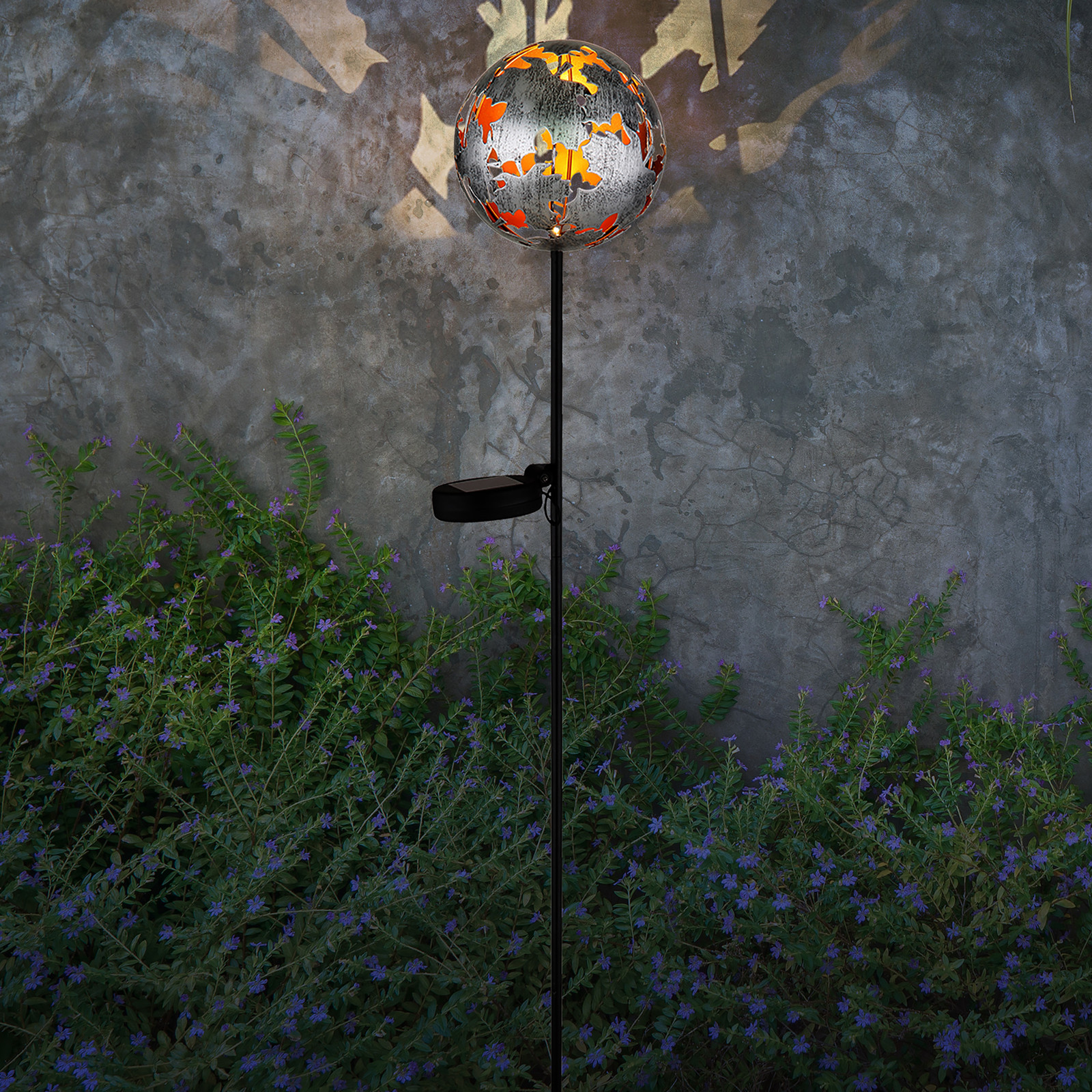 home24 Solarlamp zilver/zwart Ø 12cm