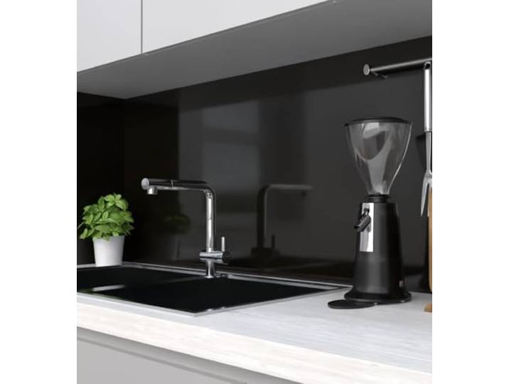 MyMaxxi Küchenrückwand selbstklebend - Matte, 0,4 mm Premium Spritzschutz Folie als günstige Alternative zu Glas, einfache Montage & leichte Reinigung - Motiv: Farbe Tiefschwarz 280 x 60 cm