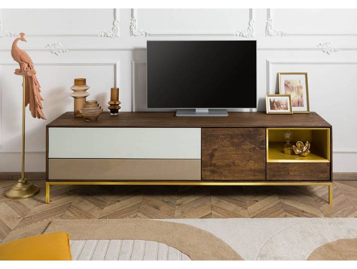 TV-Board Mango 200x45x55 braun geölt CHICAGO #102
