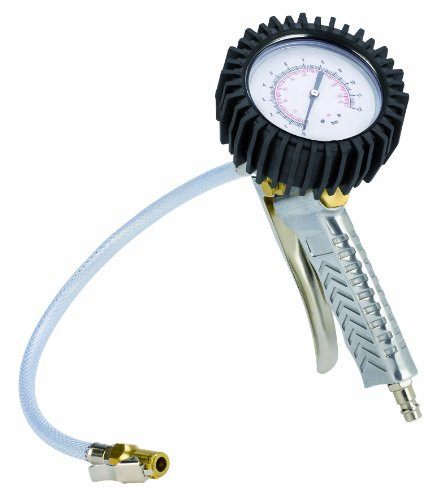 Einhell bandenvulmeter professional met rubberen slang en tweelingsstekker, zilver
