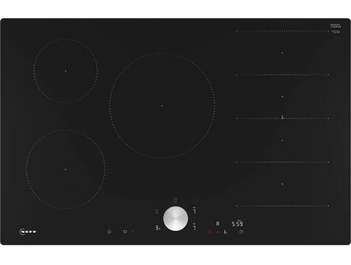 Neff N 90, Induktionskochfeld, 80 cm, Schwarz, flächenbündig (integriert), T68PTV4L0