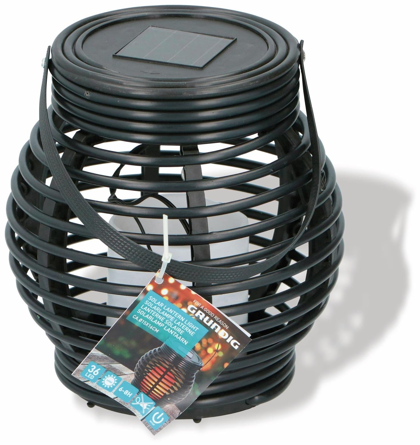 Grundig LED Solar Tuinverlichting met Vlammeneffect