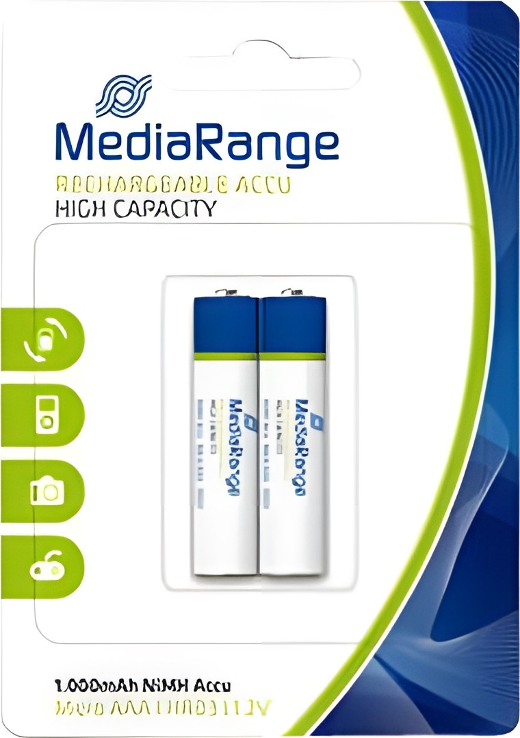 MediaRange MRBAT122 Oplaadbare Accu Micro AAA HR03 1,2V (2 stuks)