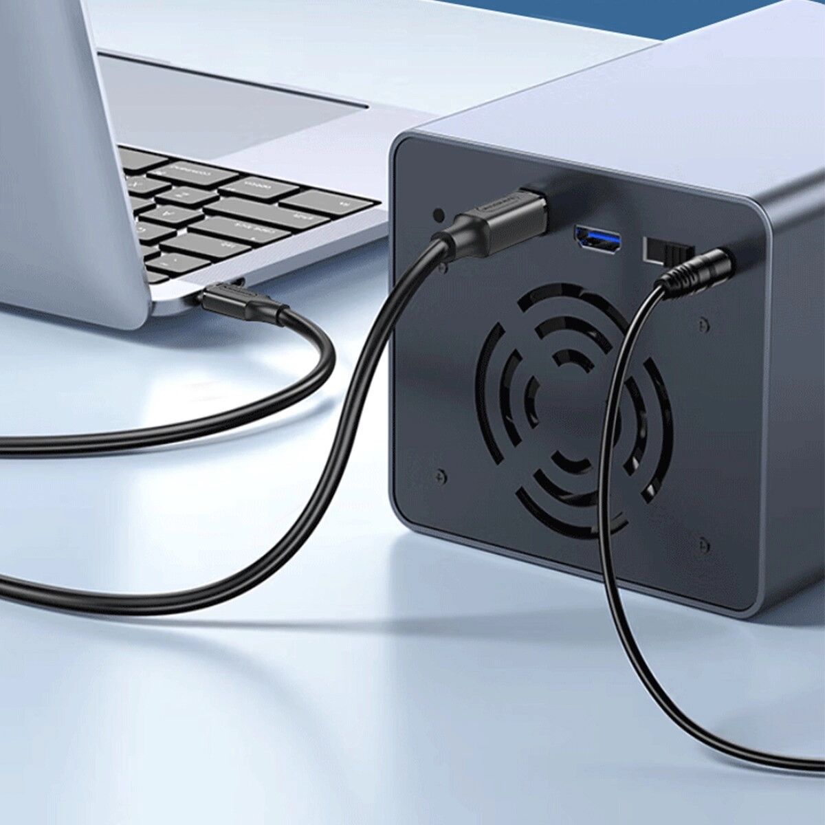 INF USB 2.0 Type-C auf USB-B-Druckerkabel, 100cm, schwarz, Plug-and-Play-Datenkabel
