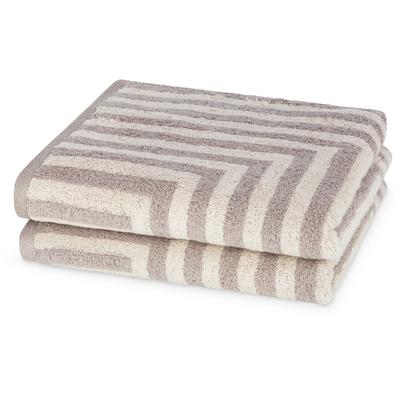 Handtücher ROSS "Grafik", beige (flanell, natur), B:50cm L:100cm, Frottier, Baumwolle, Handtücher, aus feinster Baumwolle