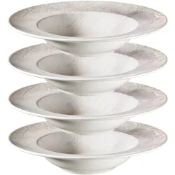 Mäser Pastateller-Set, Steinzeug Aquarellia Weiß, Lila