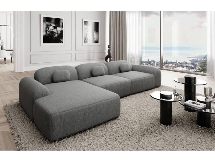 Ecksofa Barcelona L-Form aus Stoff Kurz