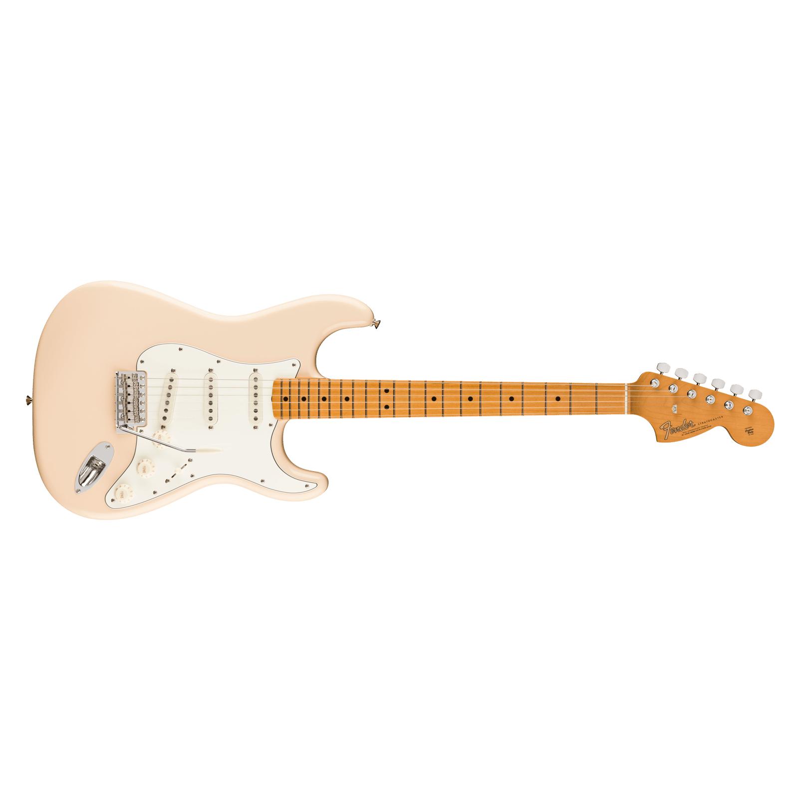 Fender Vintera III Stratocaster-E-Gitarre aus den späten 60ern, Olympic White (E-Gitarre, Alder, Bone, Rosewood, Steel) (0149172305)