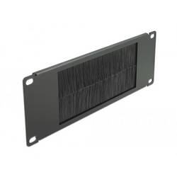 Delock 66481 10 Zoll Netzwerkschrank-Bürstenleiste Schwarz