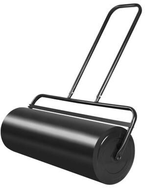 Costway 24 x 13 Inch Tow Lawn Roller Water Filled Metal Push Roller-Black