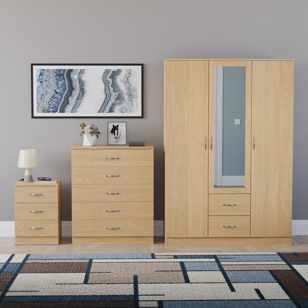 17 Stories Maybery 3 Piece Bedroom Set Pine