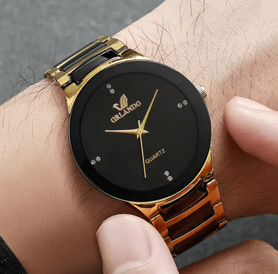 Inspire Essentials Couple Stainless Steel Quartz Watch Set Classic Analog Style 1pc Men Watch