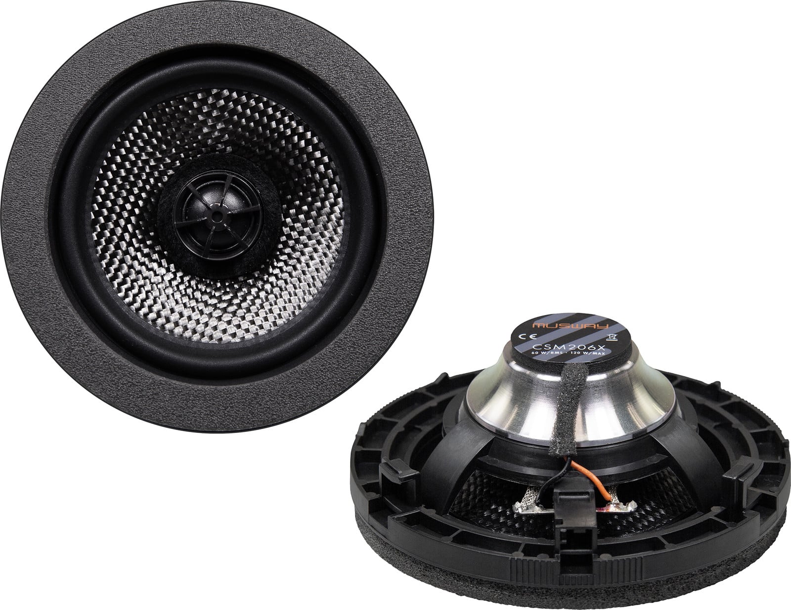 MUSWAY CSM-206X Coax luidspreker set voor auto, 10 cm