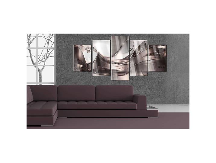 Tableau déco plexiglas Golden Storm Plexiglas Métal 100 x 50cm