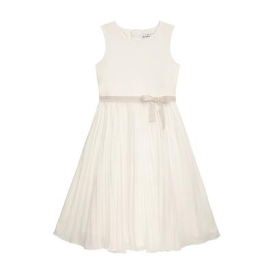 Partykleid DANAMADE "DANAMADE Dresses DBLUEBELL", Mädchen, Gr. 152, EURO, ivory, Oberteil: 65% Baumwolle, 30% Polyamid, 5% Elasthan. Rock: 100% Polyester. Futter: 100%Polyester, Kleider Partykleid