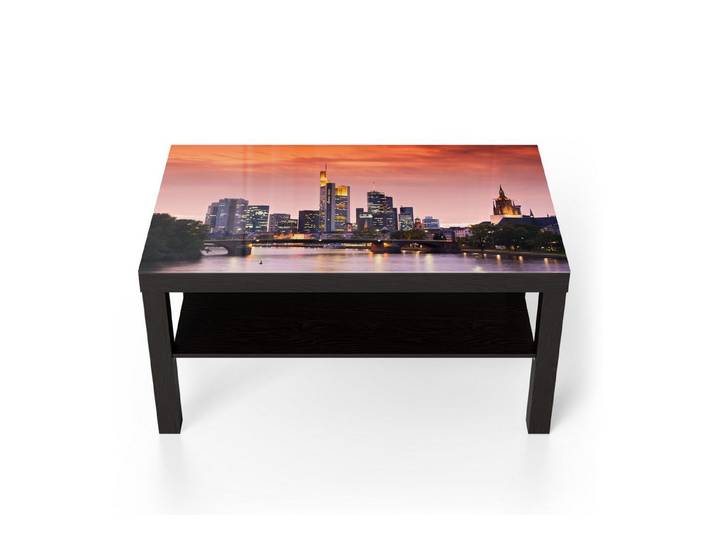 DEQORI Couchtisch 'Frankfurt im Abendglanz', Glas Beistelltisch Glastisch modern