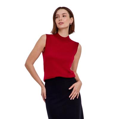 Tanktop FALKE "Pure Merino Wool", Damen, Gr. M, rot (rot velvet (8264)), Westen Tanktop