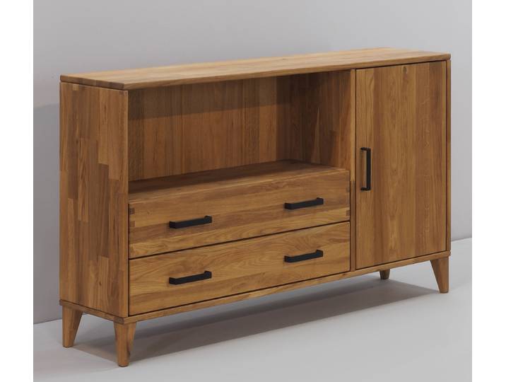 Sideboard Mido in Wildeiche massiv - 134 cm breit – Montierte Lieferung – 3%-Vorkasse-Rabatt