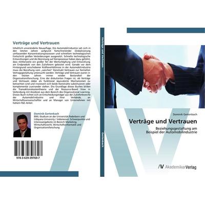 Verträge und Vertrauen, Taschenbuch von Dominik Gertenbach, AV Akademikerverlag