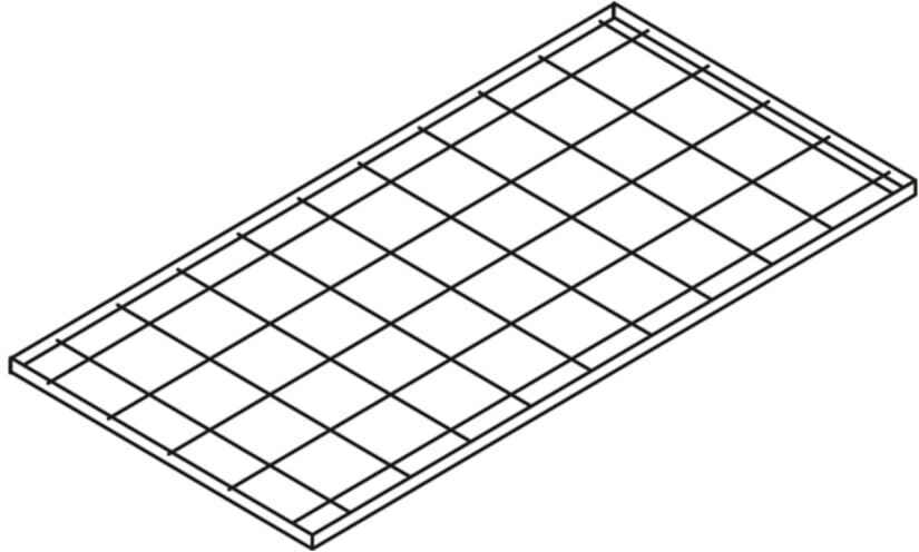 Säbu Gitterrost-Regalboden, 1000 x 500 mm, verzinkt (1909)