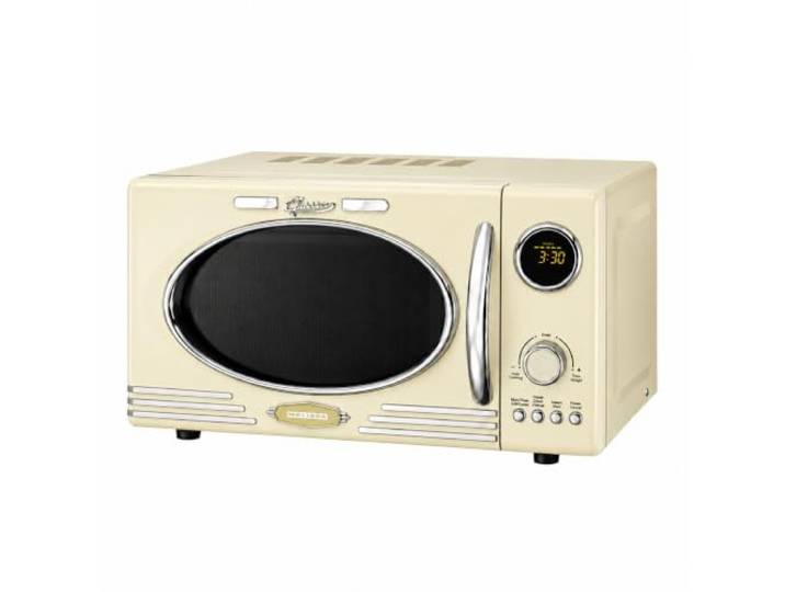 Melissa 16330108 - 16330109 Classico Mikrowelle - Microwave Microwellengerät - Retro-Design Metall-Gehäuse - 20 Liter - 700 Watt - Timer - 5 Leistungsstufen