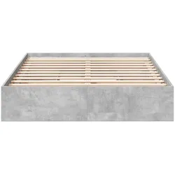 vidaXL Bettgestell mit Schubladen Betongrau 120x200 cm Holzwerkstoff