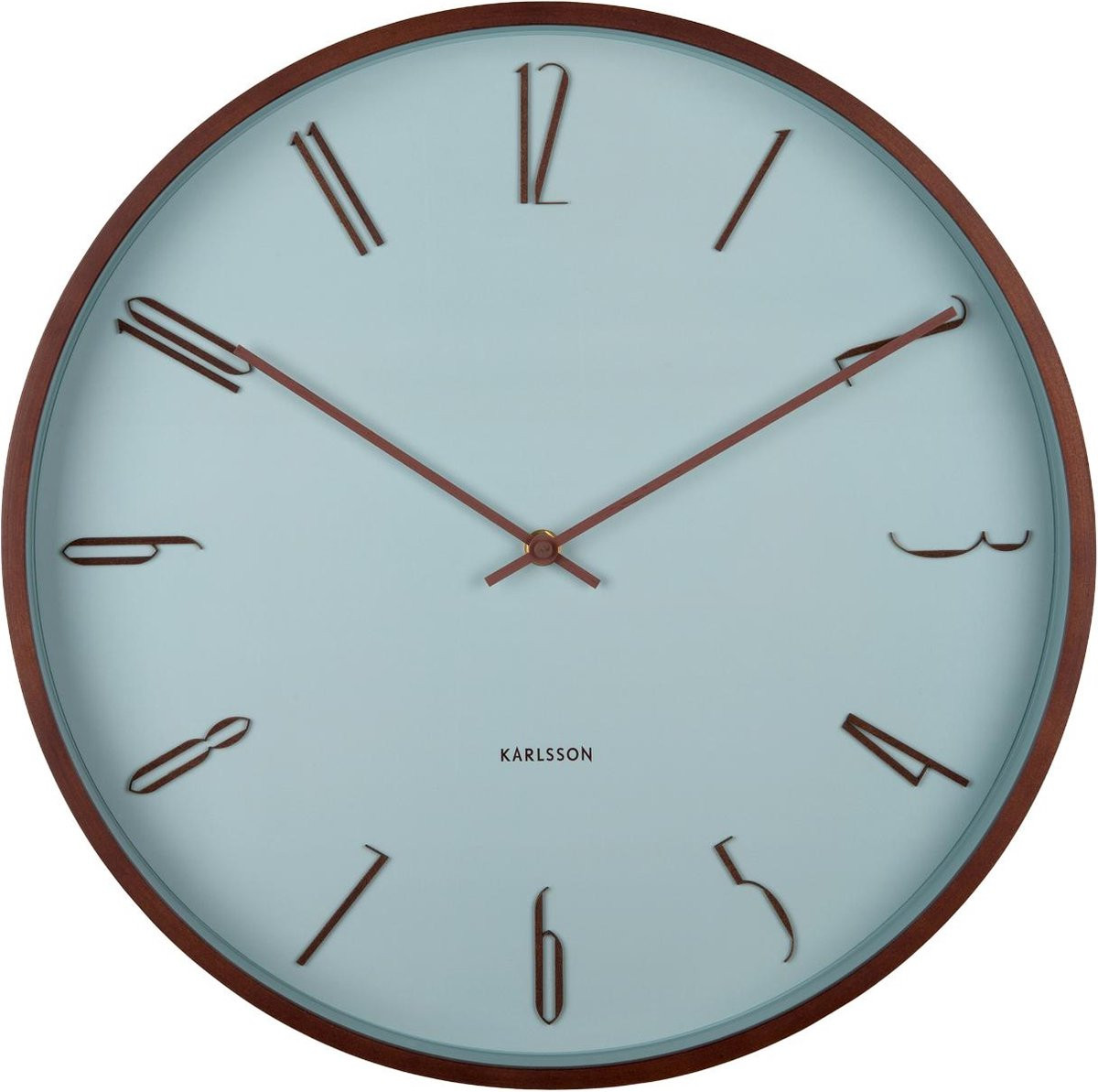 Karlsson Wandklok Scandia Blauw Analoog - Ø40cm
