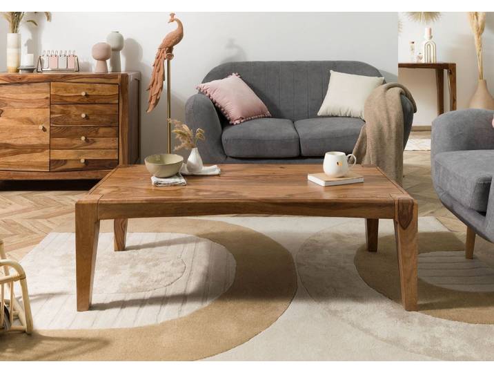 Couchtisch Sheesham 120x60x40 braun lackiert ANCONA #101