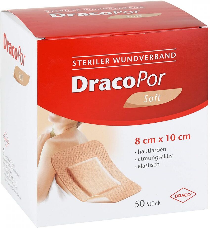 Dracopor Wundverband 8x10 cm steril hautfarben
