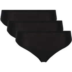 Chantelle Damen Tanga 3er Pack - String, SoftStretch, nahtlos, unsichtbar, Einheitsgröße Schwarz / 36-44