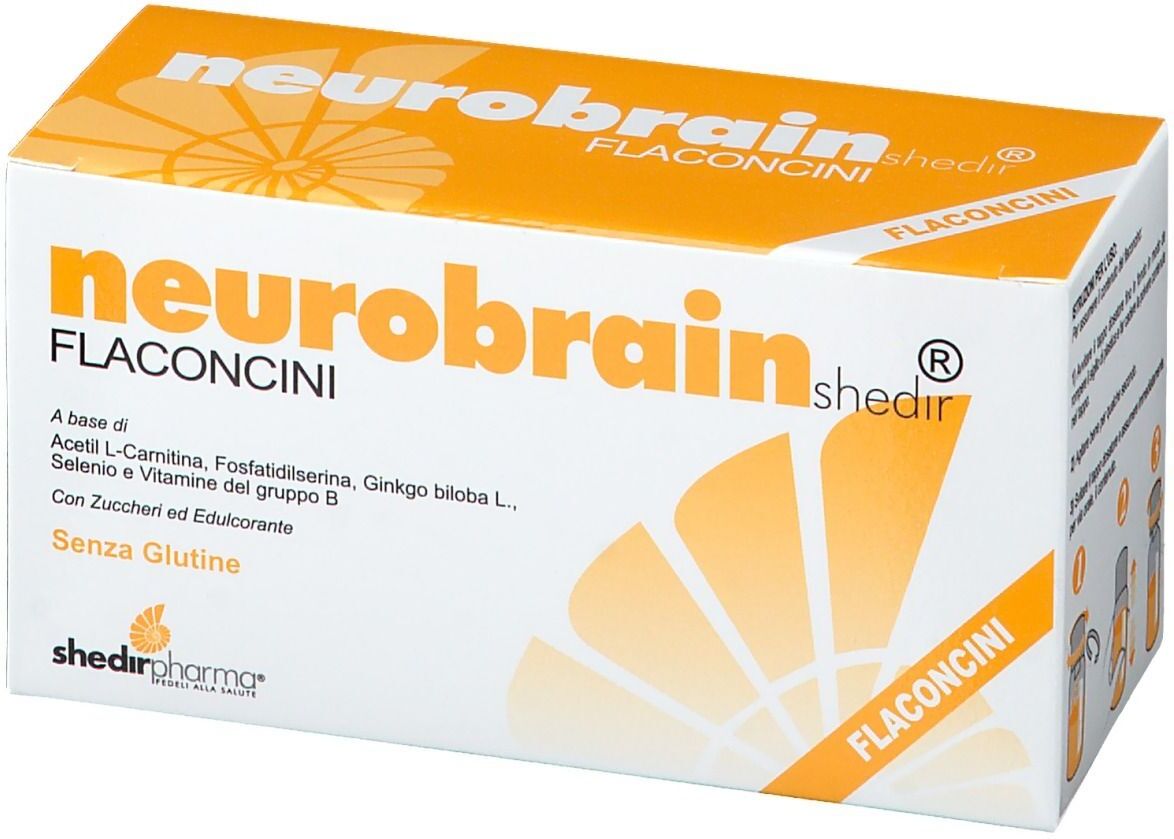 SHEDIR PHARMA Srl Unipersonale Neurobrain - 10x10ml Flaconcini per Memoria e Funzioni Cognitive