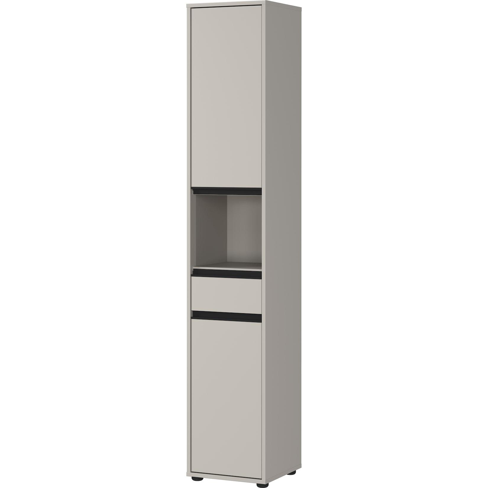 Hochschrank HAMBURG Soft-Close Modern 33x181x34 cm Steingrau