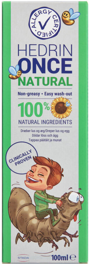 Hedrin Once Natural Lotion Medicinsk udstyr 100 ml