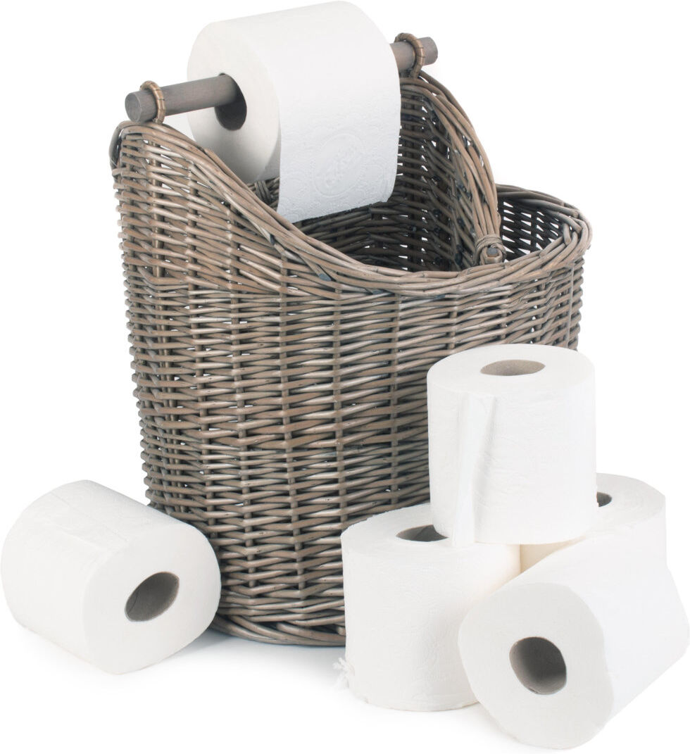 Highland Dunes Wicker Bathroom Storage Basket Antique Wash