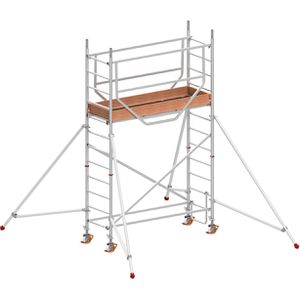Hymer Gerüst Advanced Safe-T, 707504, Arbeitshöhe 4,27m, Rollgerüst mit höhenverstellbaren Ø 150mm Rollen & 4 Ausleger