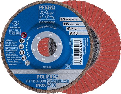 PFERD POLIFAN-Fächerschleifscheibe A-COOL SG INOX + ALU