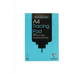 Clairefontaine 5x Goldline Transparentpapier, Block geleimt, 50 Blatt A4 63g - GPT2A4Z