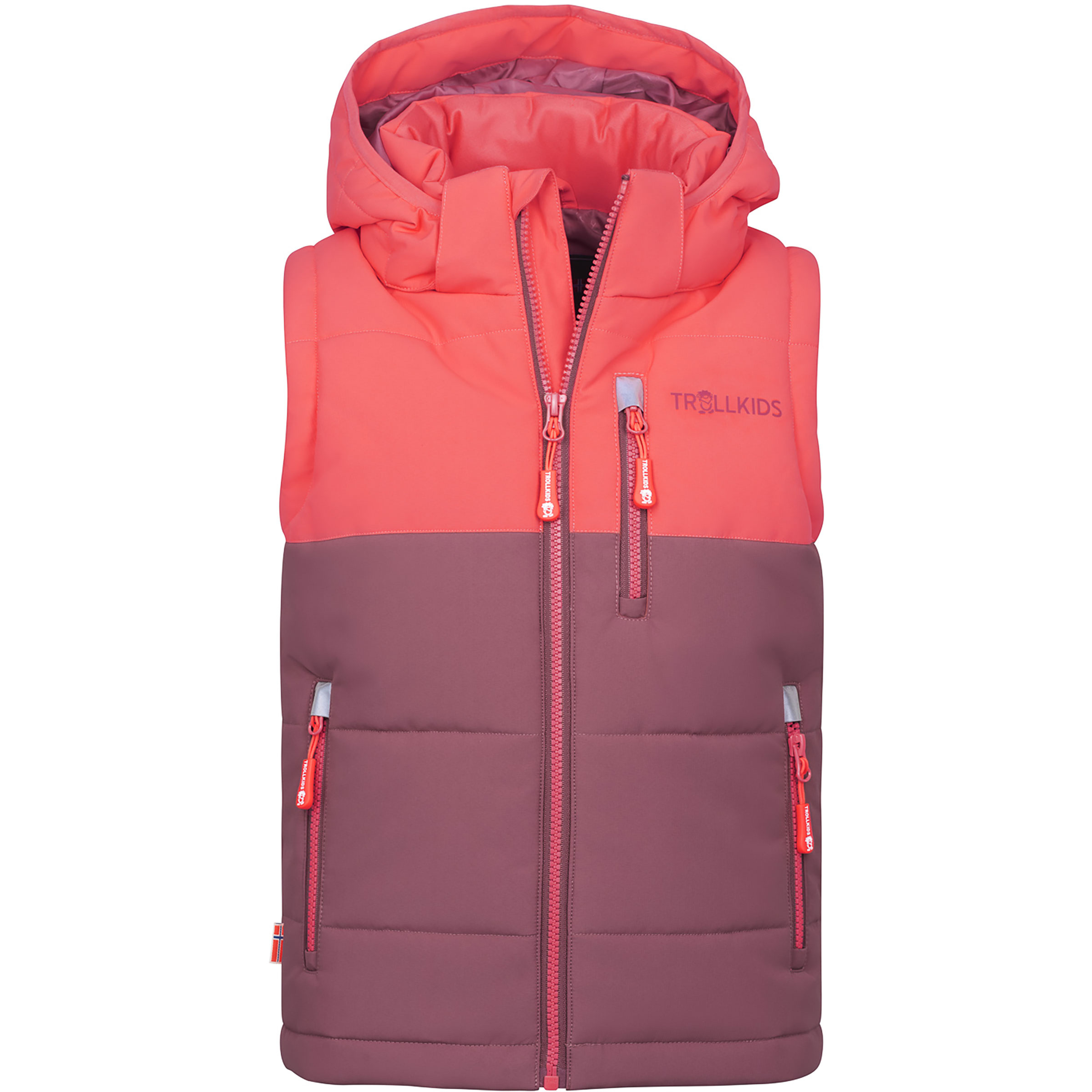 Trollkids Narvik XT Weste Kinder Isolationswesten rosa Größe 116 Trekking Isolierend