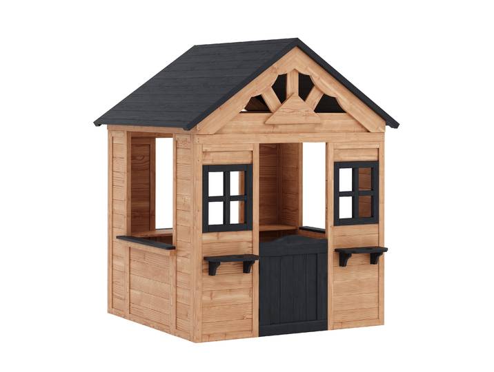 Spielhaus TUTUM Holz 117 x 107 x 140 cm natur/schwarz