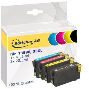 kompatibel für Epson 35XL T3596 Multipack, schwarz, cyan, magenta, gelb