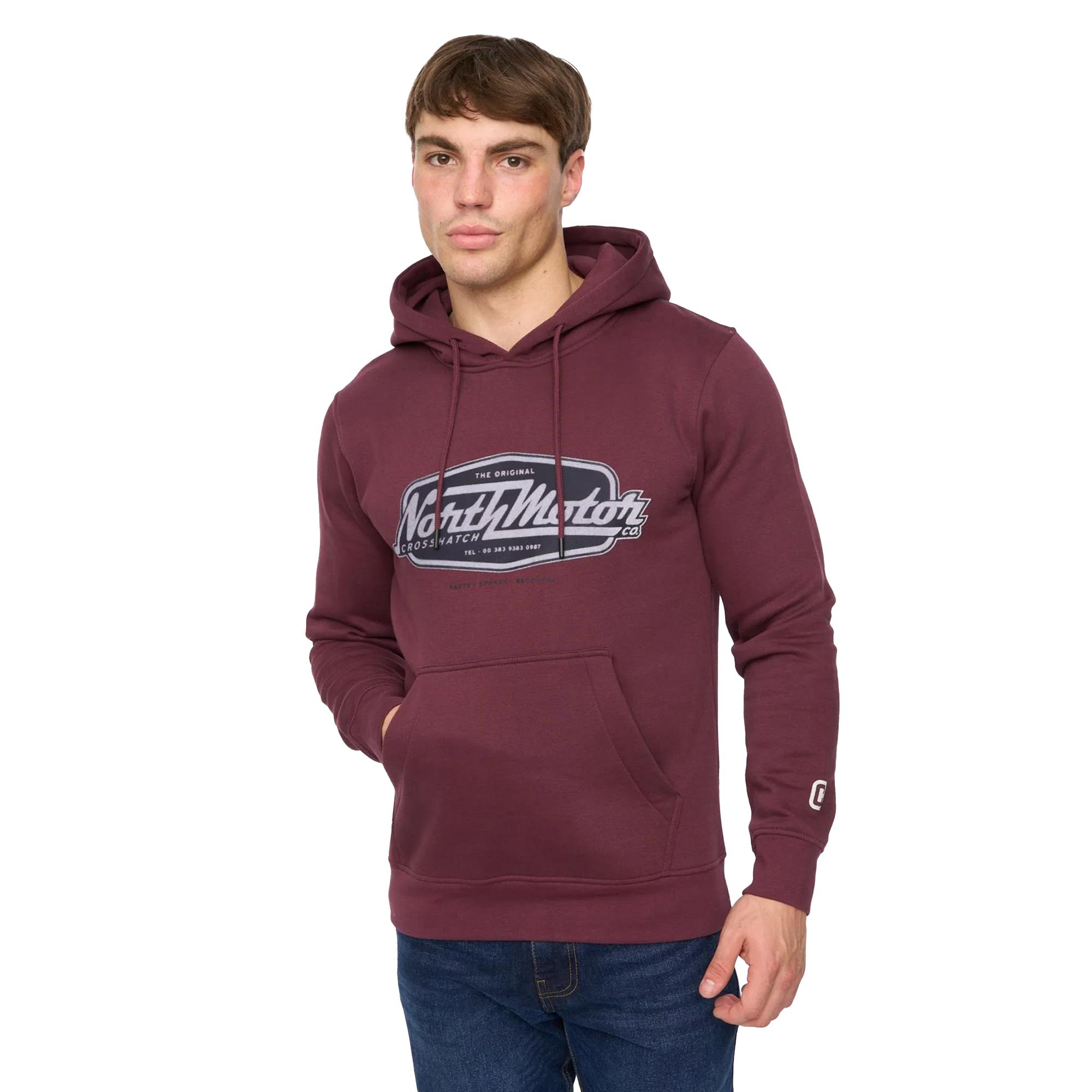 Crosshatch Heren Hellmere Hoodie (Rum Rozijn)