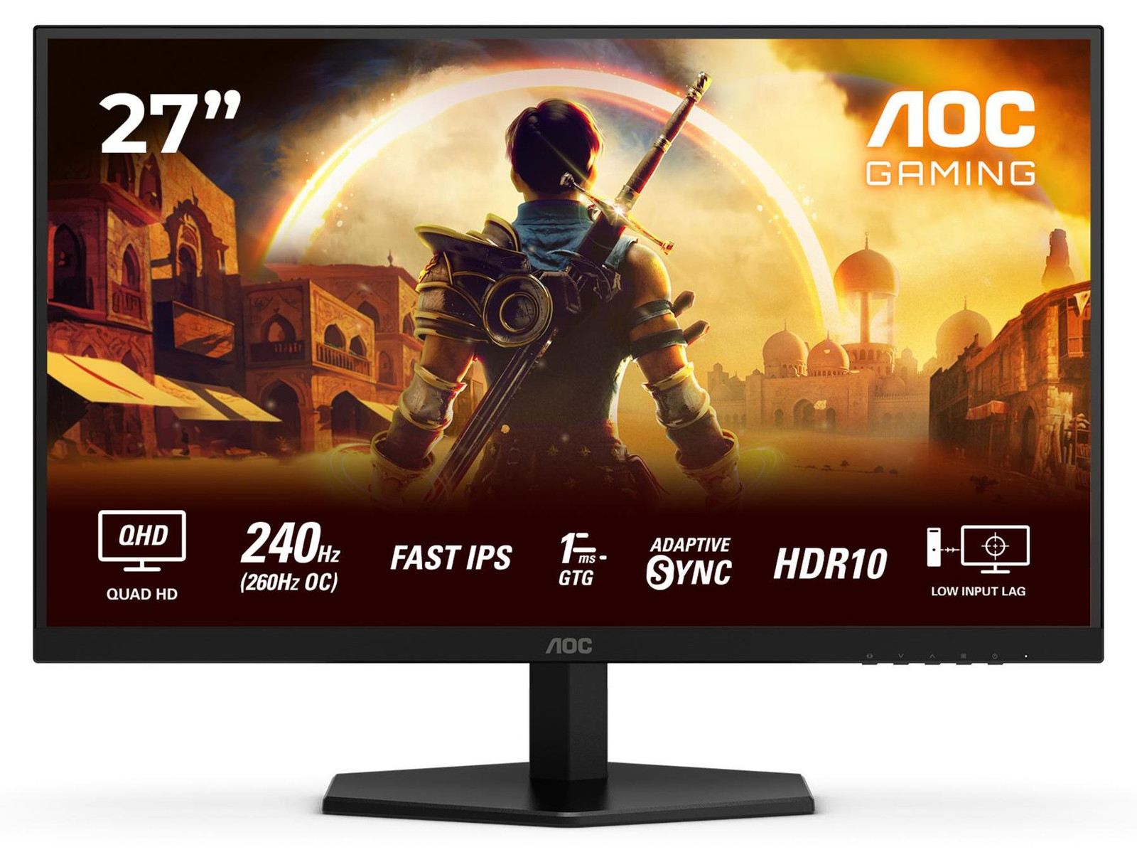 AOC Q27G42ZE PC Gamer Screen - 27 inch - QHD - 240Hz - Fast IPS - 0.3ms