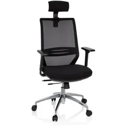 hjh OFFICE Profi Bürostuhl PROFONDO PRO Stoff / Netzstoff mit Armlehnen (höhenverstellbar)