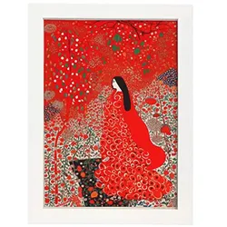 POSTER Yayoi Kusama A3 Weißer Rahmen