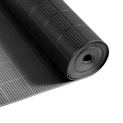 VEVOR Drainagematte PVC (0,9 m x 15 m), Rutschfeste PVC-Bodenmatte Spritzschutzmatte für Nassbereiche, Hohlmattenrolle, Antirutschmatte für Schwimmbäder, Terrassen, Badezimmer & Toiletten, Schwarz