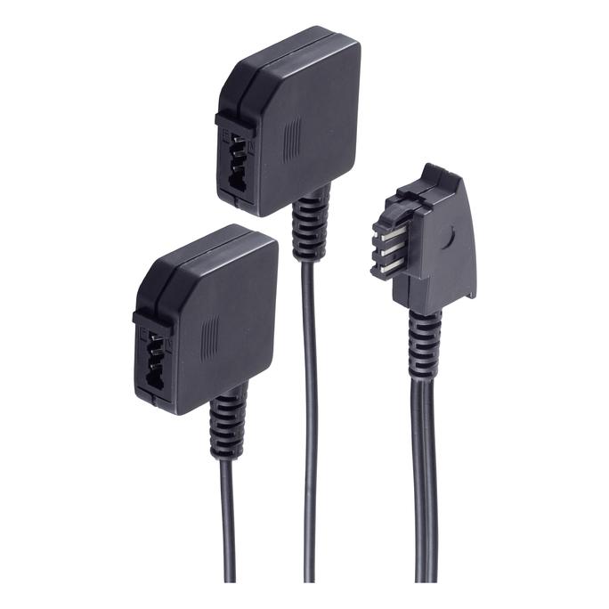Shiverpeaks -BASIC-S--TAE F-Stecker auf 2 TAE F-Kupplungen, 0,2m (BS71000)