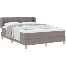 vidaXL, Boxspringbett, Boxspringbett Mit Matratze Stoff Taupe (140 x 190 cm)