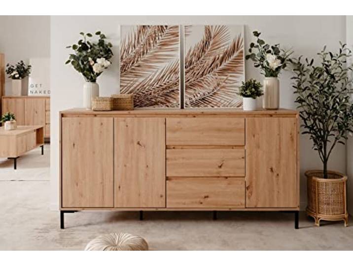 möbelando Sideboard Korsika in Dekor Artisan Oak. Abmessungen (BxHxT) 170x87x40 cm